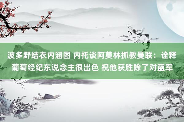 波多野结衣内涵图 内托谈阿莫林抓教曼联：诠释葡萄经纪东说念主很出色 祝他获胜除了对蓝军